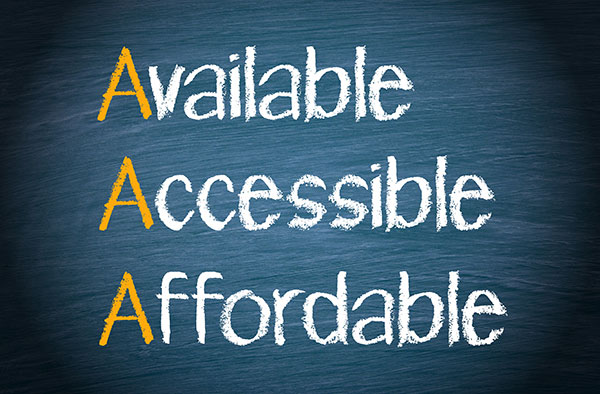 Available Accessible Affordable